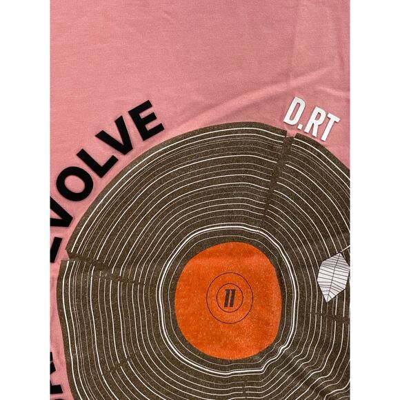 D.RT Men's Pink Vinyl Adjust Adapt Evolve Graphic Short Sleeve T-Shirt SZ L - Picture 5 of 9